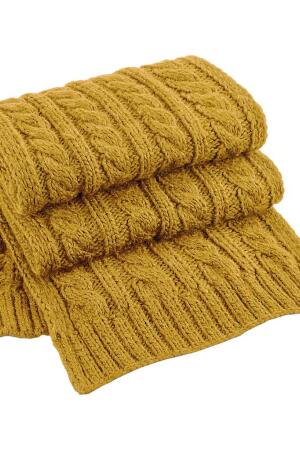 Cable Knit Melange Scarf