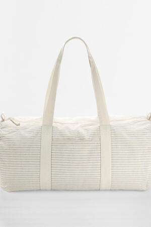 Striped Organic Cotton Barrel Bag