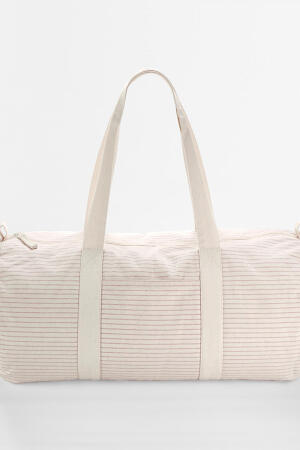 Striped Organic Cotton Barrel Bag