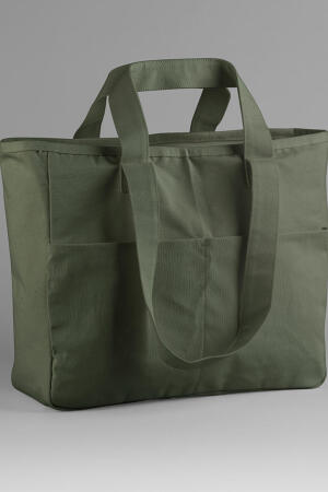 Double Handle Cargo Pocket Tote