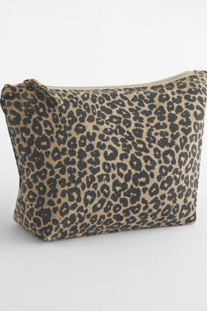 Leopard Print Canvas Accessory Bag