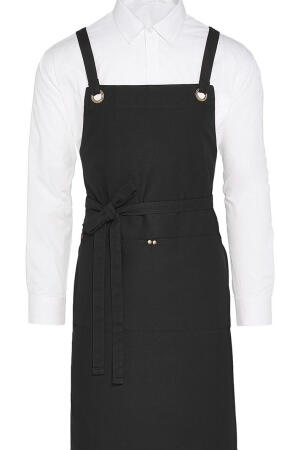 PROVENCE - Crossover Eyelets Bib Apron with Pocket