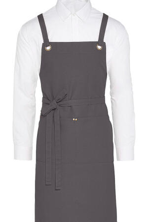 PROVENCE - Crossover Eyelets Bib Apron with Pocket