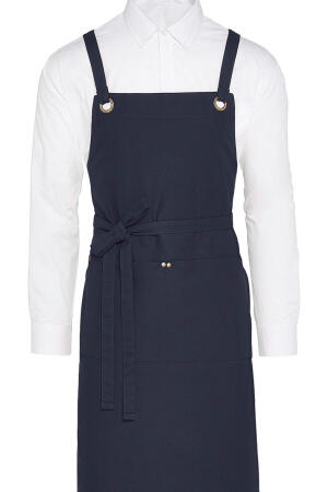 PROVENCE - Crossover Eyelets Bib Apron with Pocket