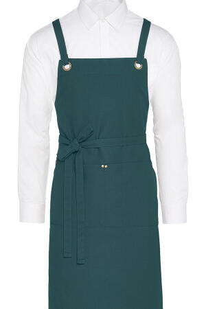 PROVENCE - Crossover Eyelets Bib Apron with Pocket