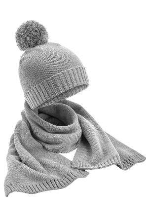 Knitted Scarf and Beanie Gift Set