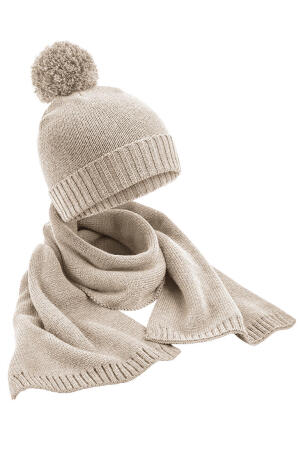 Knitted Scarf and Beanie Gift Set