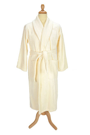 Bademantel mit Schalkragen