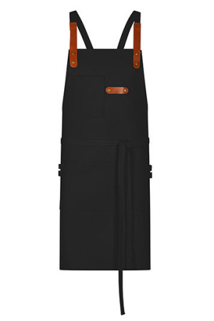 Latzschürze Canvas mit Zier-Label