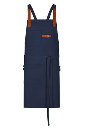 Latzschürze Canvas mit Zier-Label