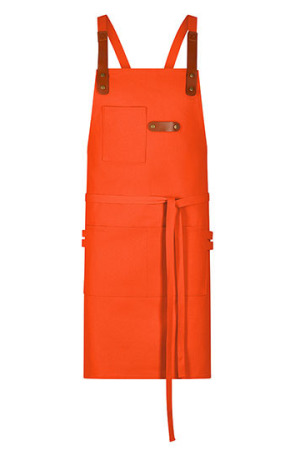 Latzschürze Canvas mit Zier-Label