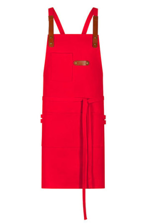 Latzschürze Canvas mit Zier-Label