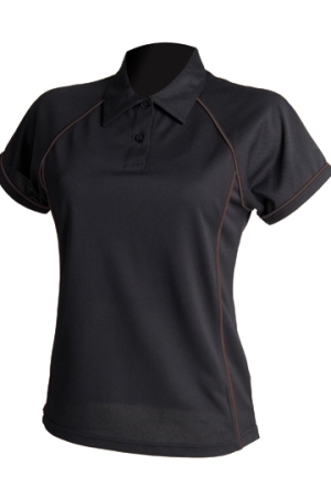 Ladies Piped Performance Polo