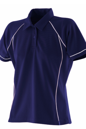Ladies Piped Performance Polo