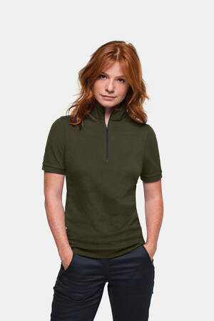 Damen Zip-Shirt Piqué MIKRALINAR® ECO