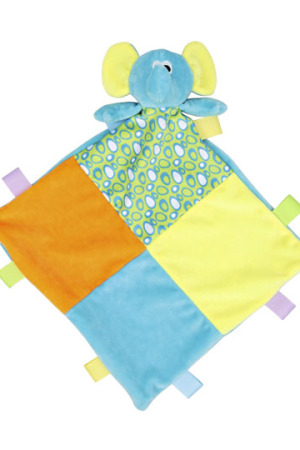 Baby Multi Coloured Comforter with Rattle