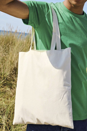 Tiger Cotton Shopping Bag With Long Handles