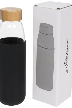 Kai 540 ml Sportflasche aus Glas mit Holzdeckel