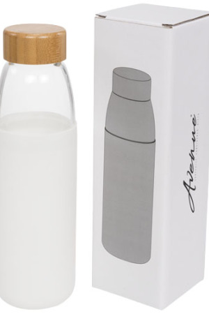 Kai 540 ml Sportflasche aus Glas mit Holzdeckel
