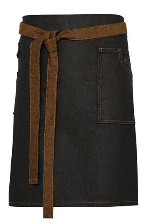 Division Waxed Look Denim Waist Apron