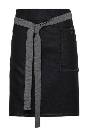 Division Waxed Look Denim Waist Apron