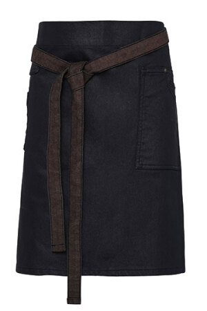 Division Waxed Look Denim Waist Apron