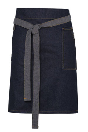 Division Waxed Look Denim Waist Apron