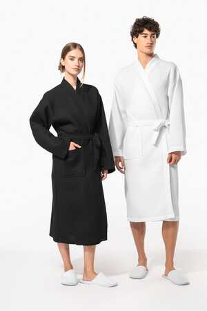 Walkfrottier-Bademantel Waffelpiqué