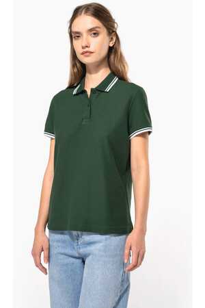 Polohemd für Damen mit kurzen Ärmeln und Streifen