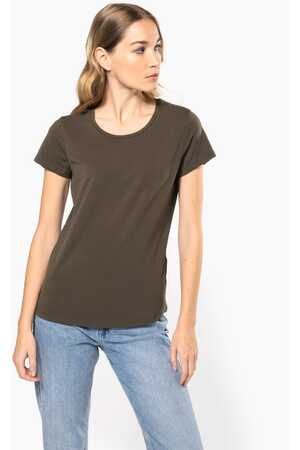 Kurzarm-Damen-T-Shirt mit Rundhalsausschnitt