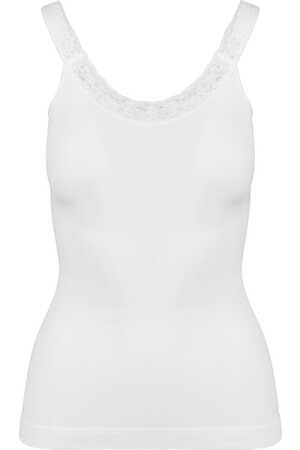 Umweltfreundliches, nahtloses Top mit Spitze