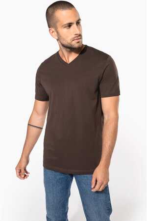 Men's short-sleeved V-neck T-shirt
