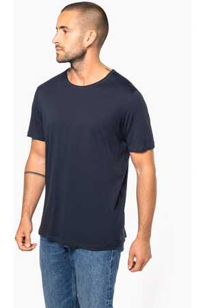 Bio-T-Shirt mit kurzen Ärmeln und ungesäumten Halsausschnitt