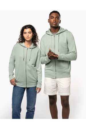 Umweltfreundliches Unisex-Kapuzensweatshirt mit Reißverschluss