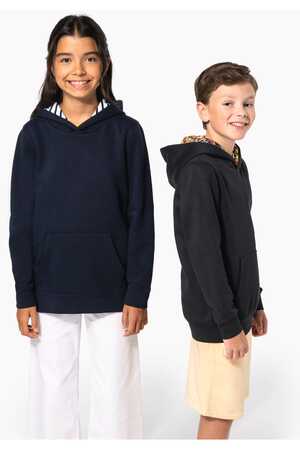 Kapuzensweatshirt mit kontrastfarbener Kapuze und Motiven für Kinder Heather Deluxe