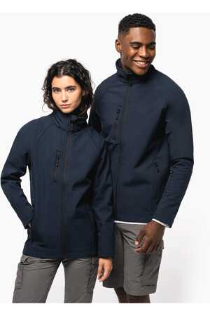 Umweltfreundliche 3-lagige Unisex-Softshell-Jacke