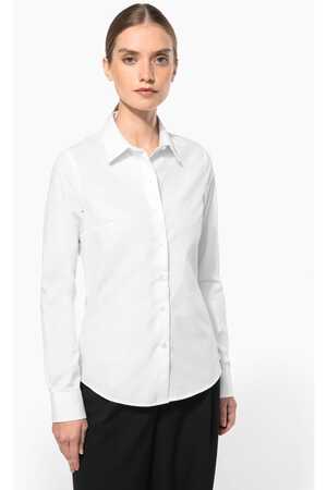 Langärmelige Popeline-Bluse