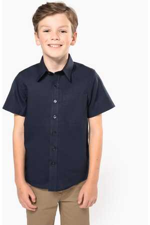 Kinder Popelin-Hemd Kurzarm