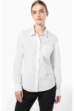 Damen Popelinebluse Langarm