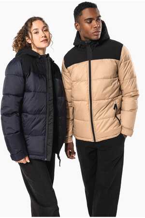 Unisex Steppparka mit Kapuze in zwei Farbtönen