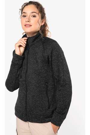 Damen-Weste mit Reißverschluss, aus Chiné