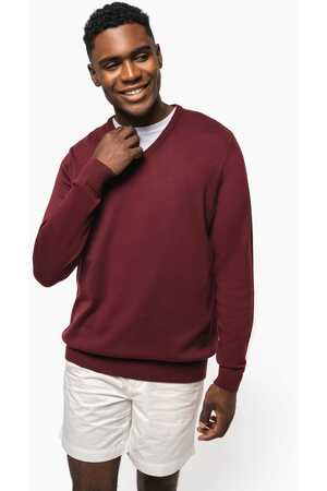 Herrenpullover mit V-Ausschnitt