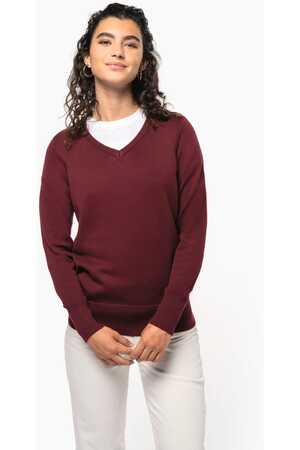 Damenpullover mit V-Ausschnitt