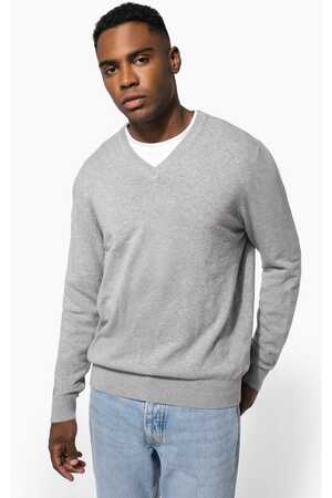 Premium-Pullover mit V-Ausschnitt Heather Deluxe