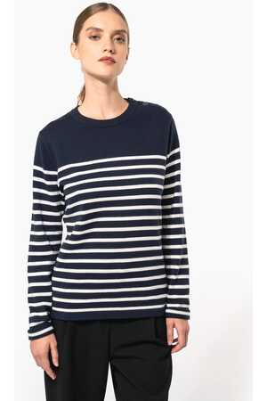 Damenpullover im Marine-Stil