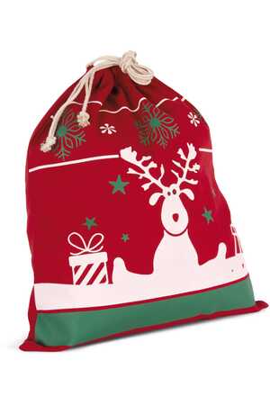 Tasche mit Kordel und Weihnachtsmotiven