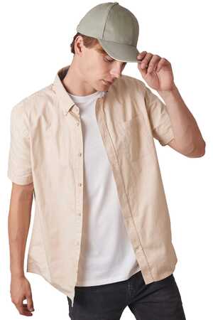 6-Panel-Kappe aus biologischer Baumwolle mit Kontrast-Sandwichsc