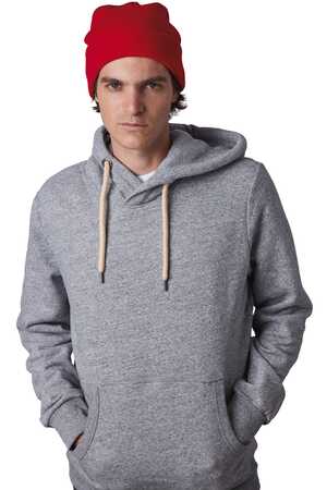 Recycelte Mütze mit Strickumschlag