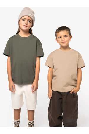 Umweltfreundliches T-Shirt mit hängenden Schultern für Kinder