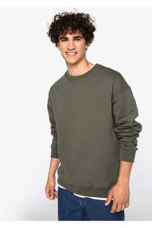Umweltfreundliches Oversize Unisex-Sweatshirt mit Rundhalsausschnitt